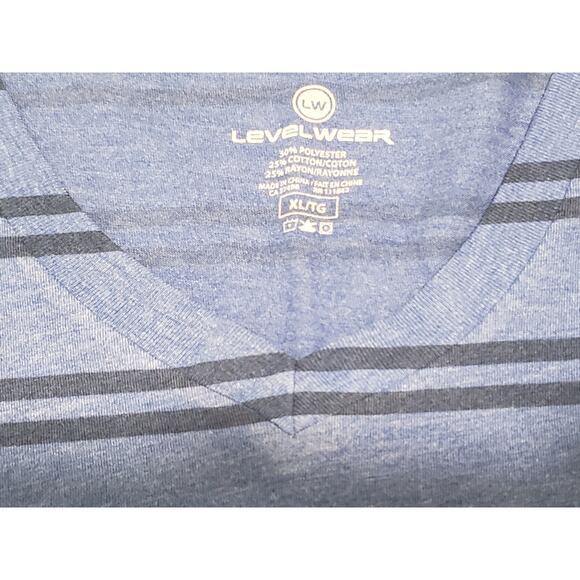 Level Wear Blue Striped Florida Gator Short Sleeved Shirt - Size Extra Large - Picture 3 of 5